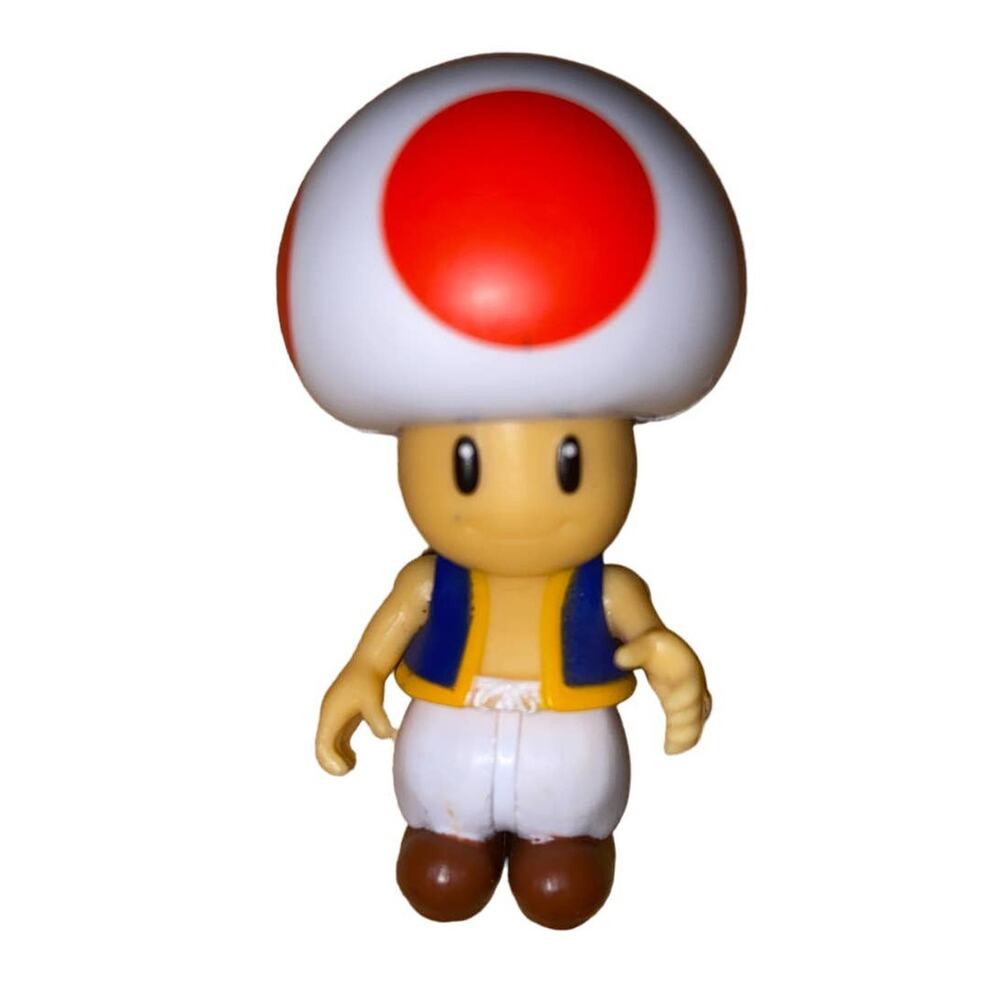 Official Super Mario Nintendo Toad Figure Toy 2008 - Authentic 4"